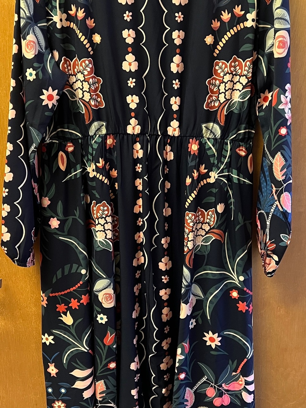 BloomChic Black Floral Midi Dress with Multicolor Print - Picture 10 of 11